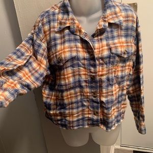 American Eagle Plaid Button Up